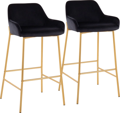 Rimcrest I Black Barstool Set of 2