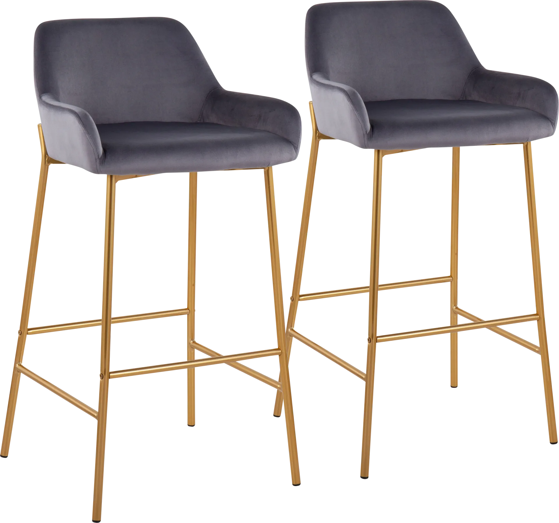Rimcrest I Silver Barstool Set of 2 - Image 1