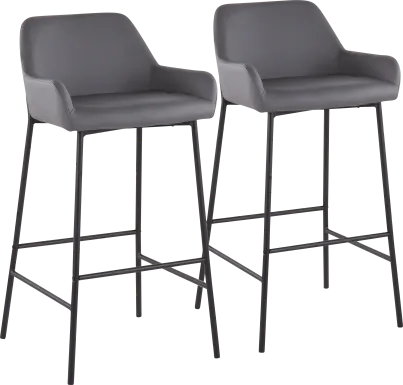 Rimcrest II Gray Barstool Set of 2