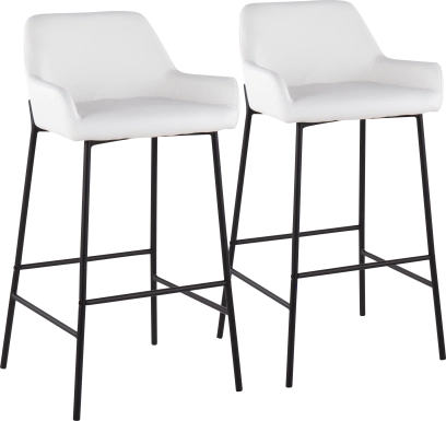 Rimcrest II White Barstool Set of 2