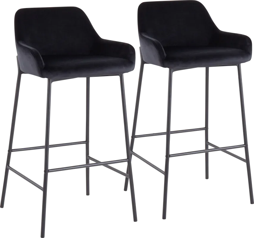 Rimcrest II Black Barstool Set of 2
