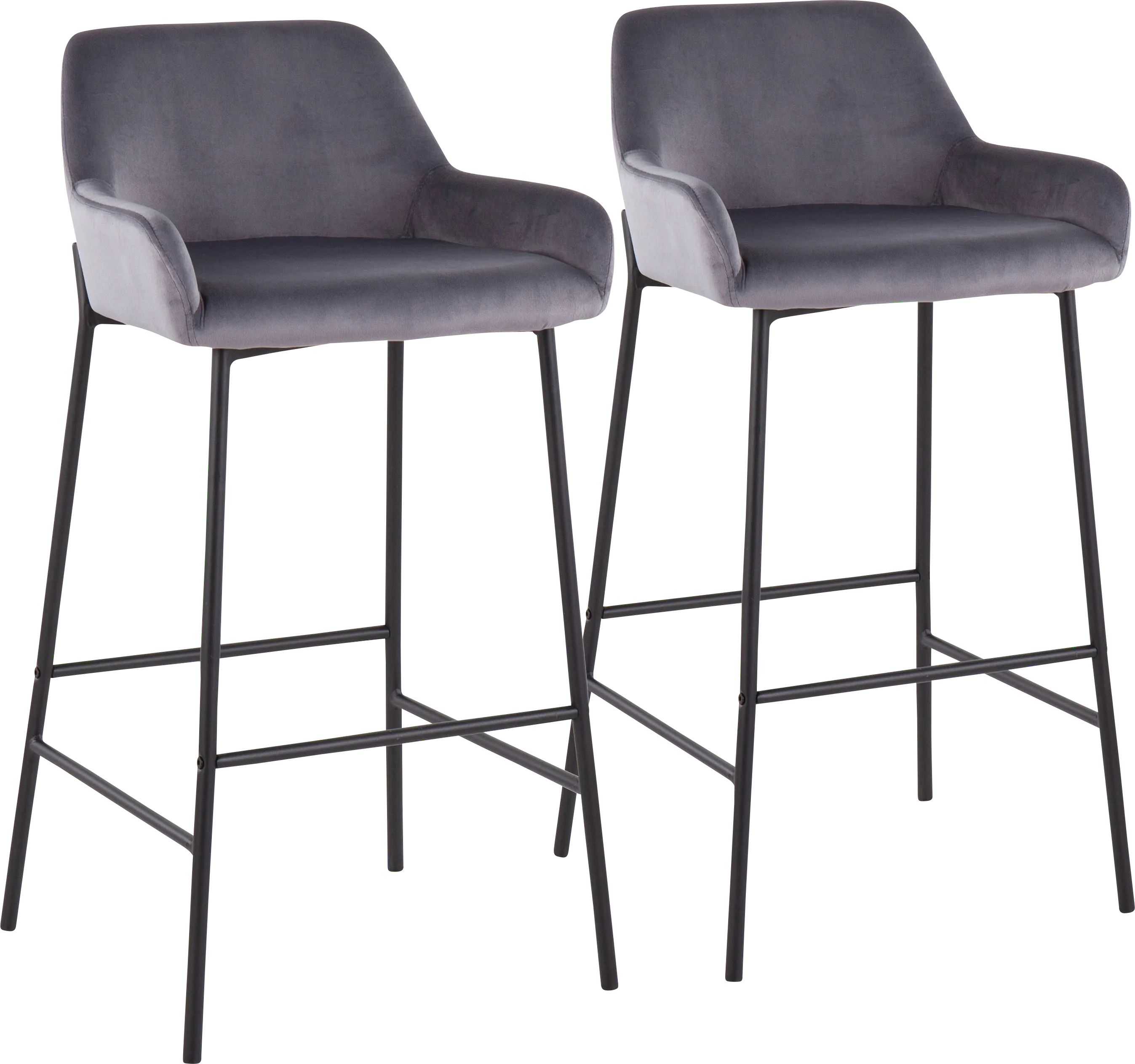 Rimcrest II Silver Barstool Set of 2 - Thumbnail - Image 1
