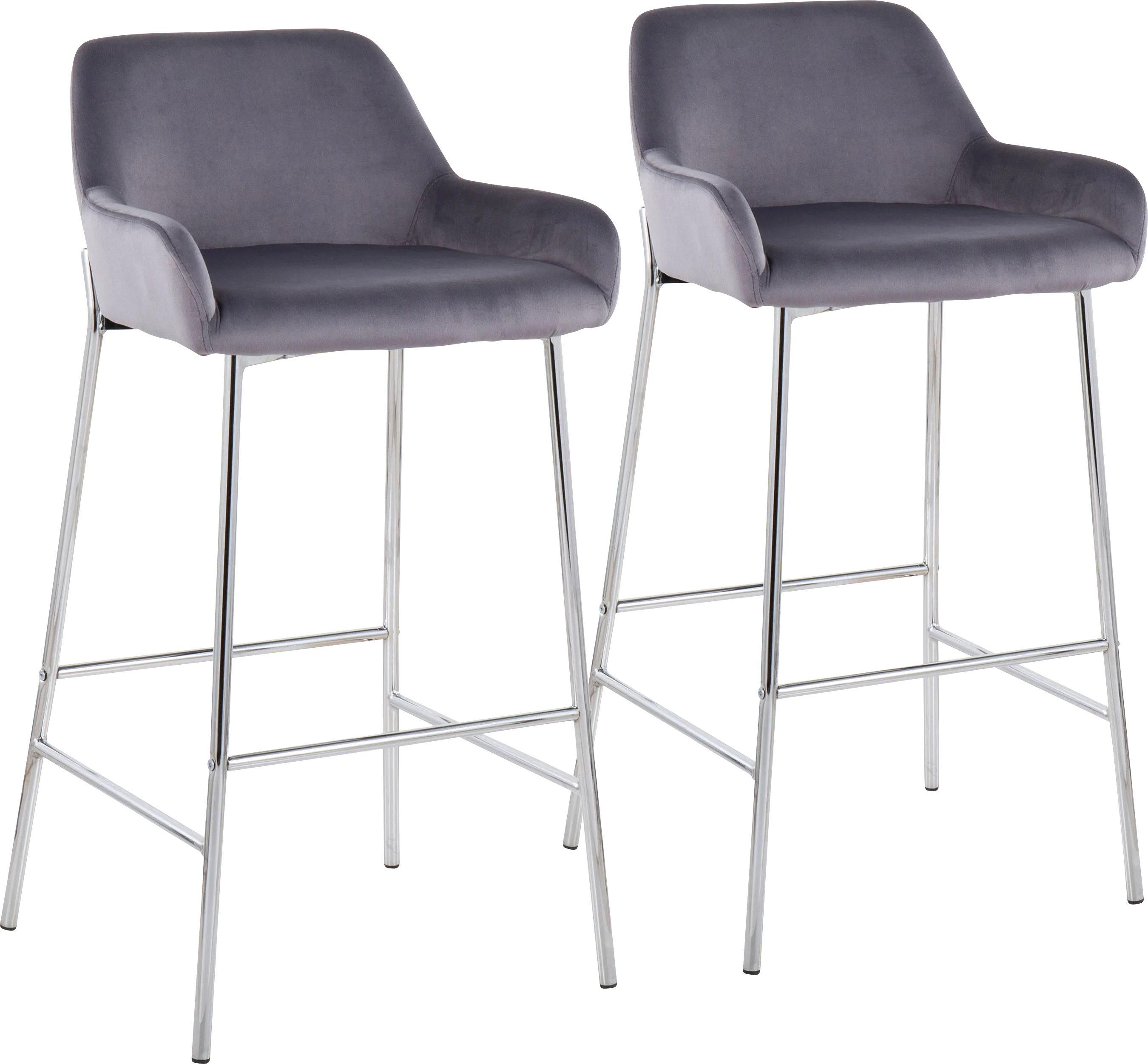 Rimcrest III Silver Barstool Set of 2 - Thumbnail - Image 1