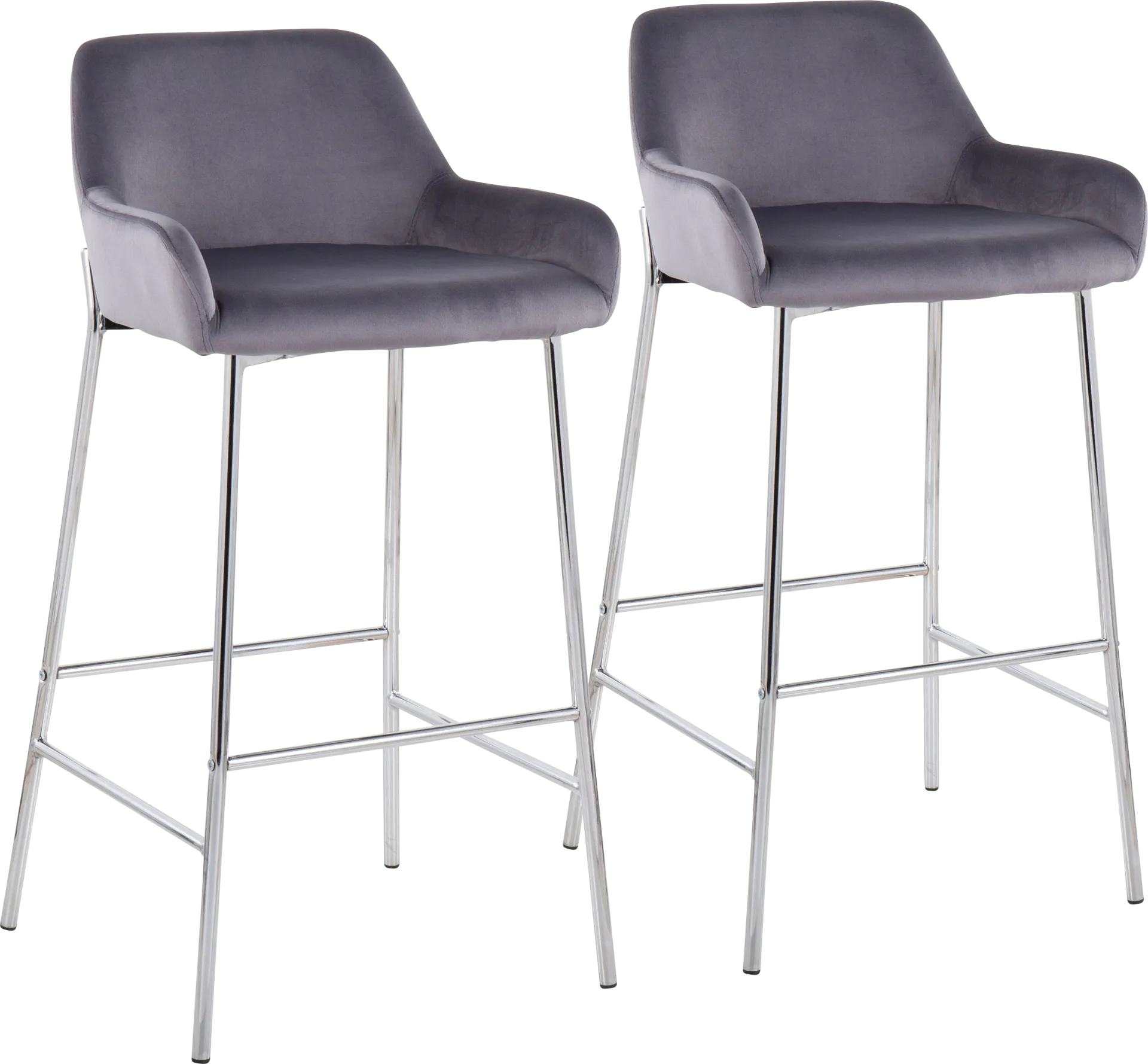 Rimcrest III Silver Barstool Set of 2 - Image 1