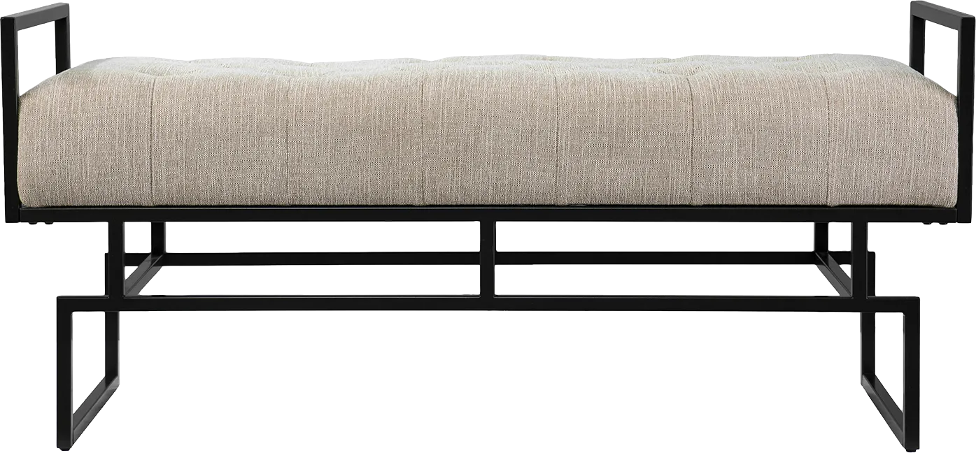 Witterton Beige Accent Bench - Image 1