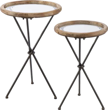 Winterpointe Natural Accent Table, Set of 2