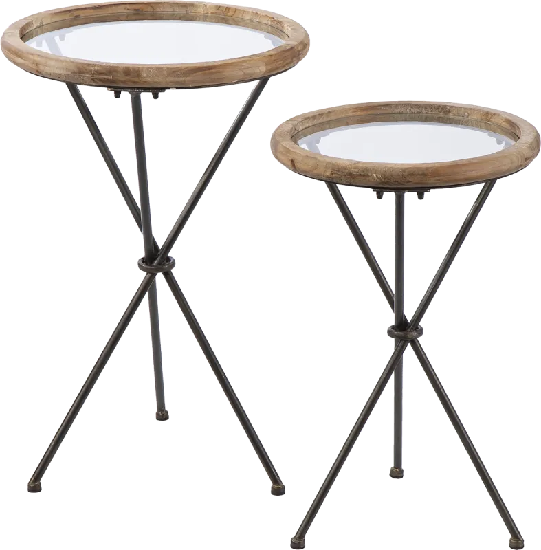 Winterpointe Natural Accent Table, Set of 2