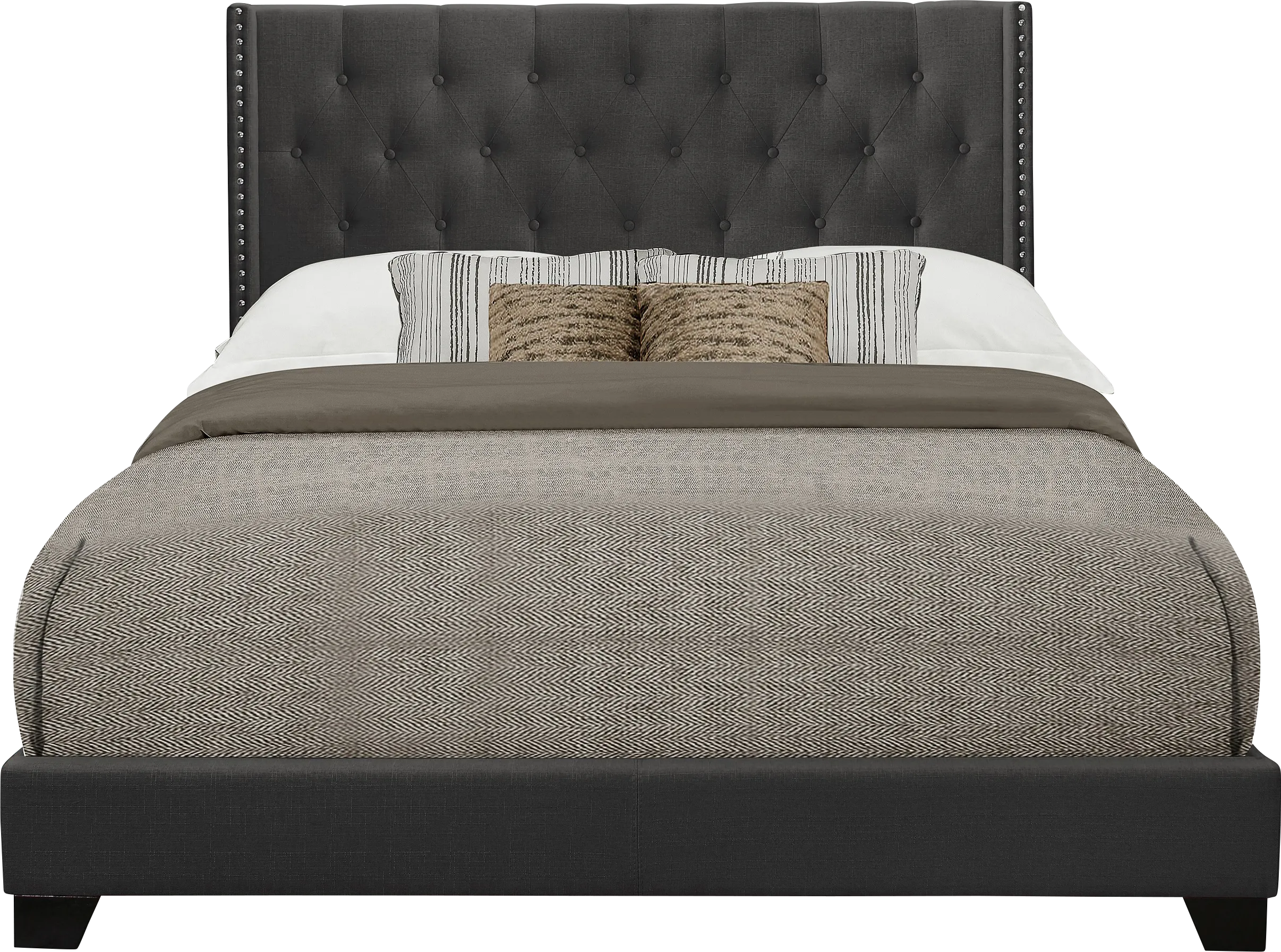 Galewood Dark Gray Full Upholstered Bed - Thumbnail - Image 1