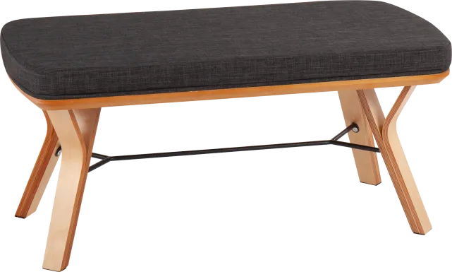 Rushworth I Charcoal Accent Bench