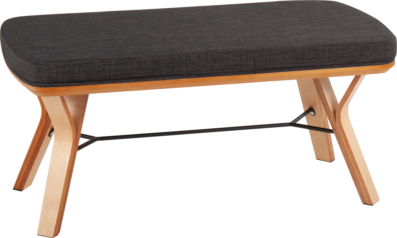 Rushworth I Charcoal Accent Bench