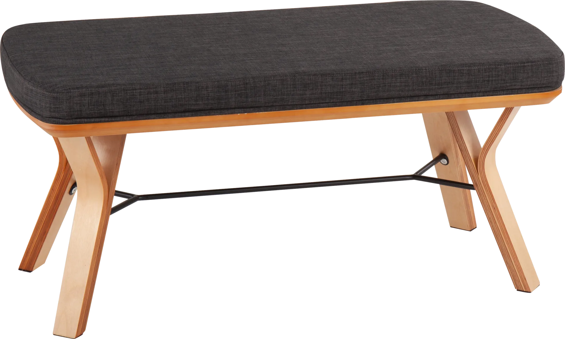 Rushworth I Charcoal Accent Bench - Image 1