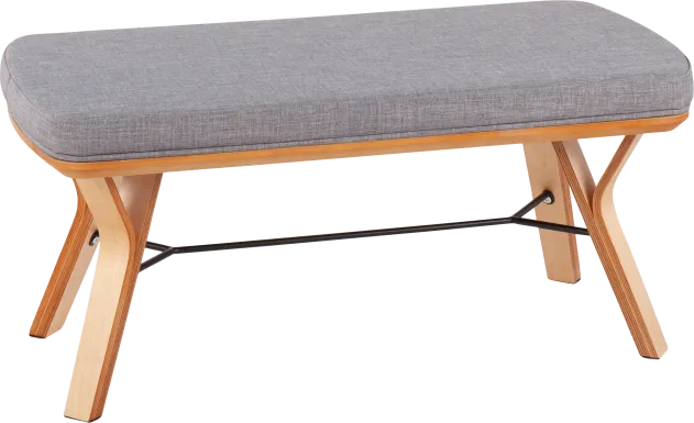 Rushworth I Gray Accent Bench