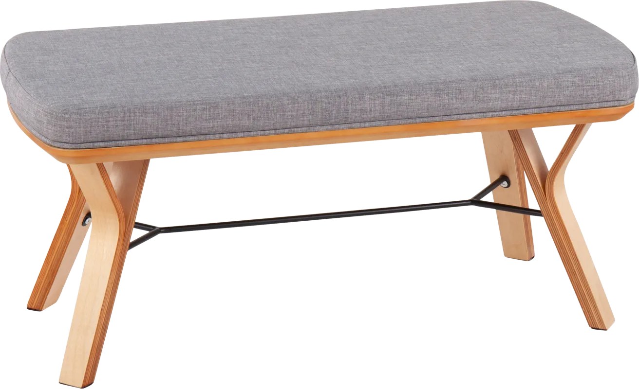 Rushworth I Gray Accent Bench