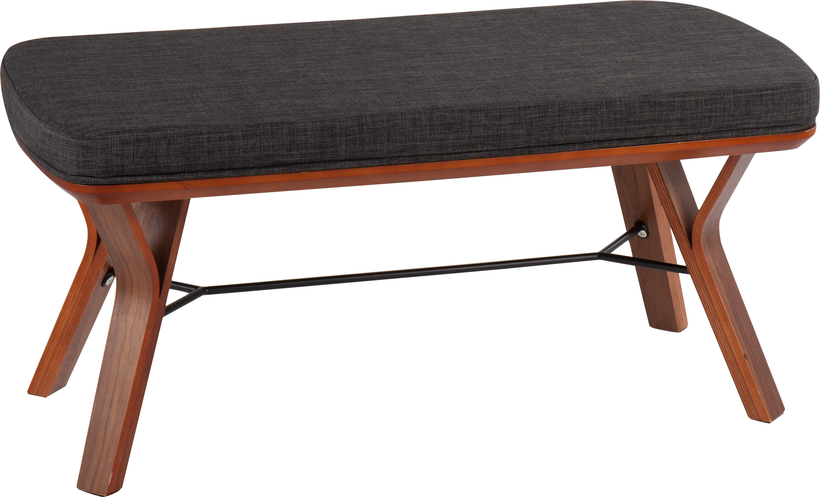 Rushworth II Charcoal Accent Bench - Thumbnail - Image 1