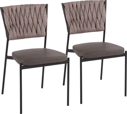 Portola Gem Brown Side Chair, Set of 2