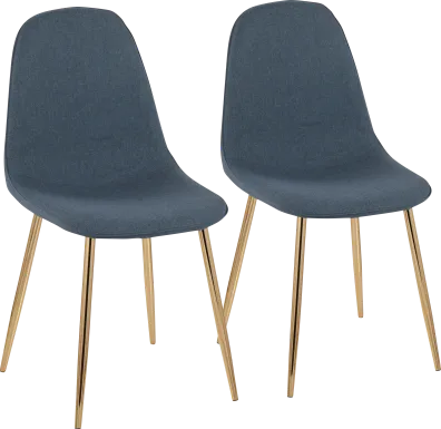 Faye Lane V Blue Side Chair, Set of 2