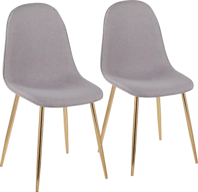 Faye Lane V Gray Side Chair, Set of 2