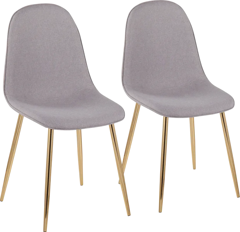 Faye Lane V Gray Side Chair, Set of 2