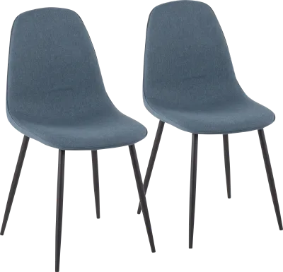 Faye Lane I Blue Side Chair, Set of 2