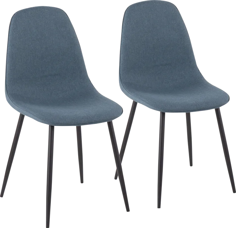 Faye Lane I Blue Side Chair, Set of 2