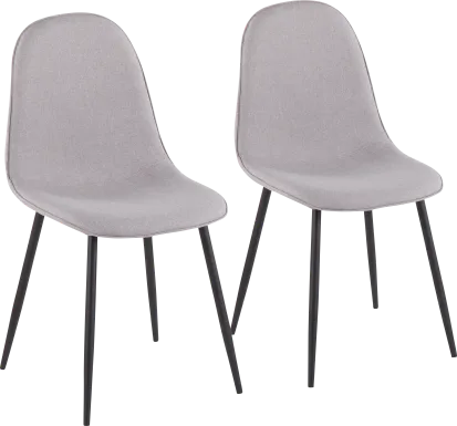 Faye Lane I Gray Side Chair, Set of 2