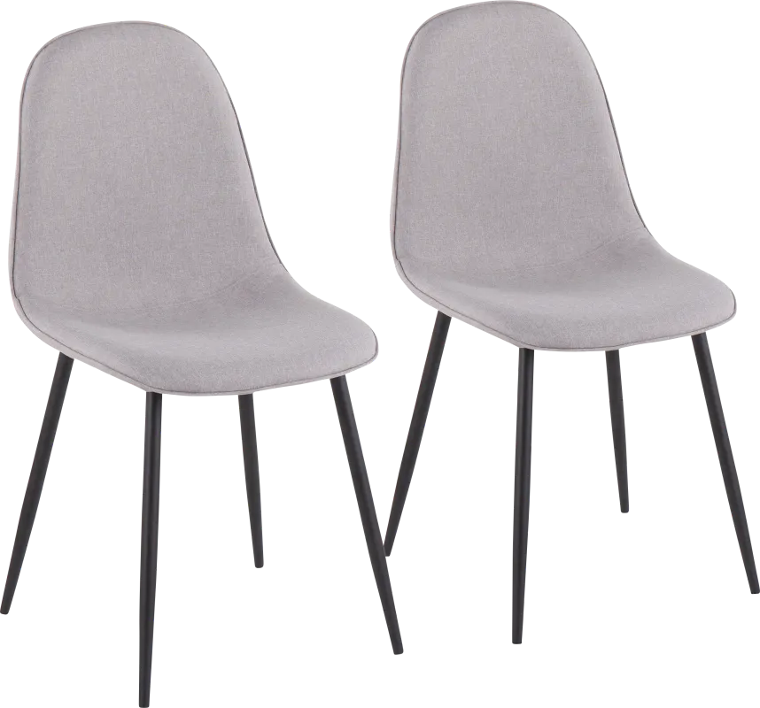 Faye Lane I Gray Side Chair, Set of 2