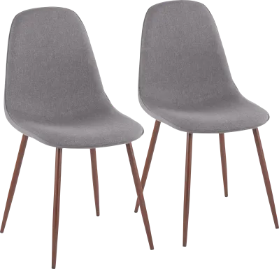 Faye Lane III Charcoal Side Chair, Set of 2