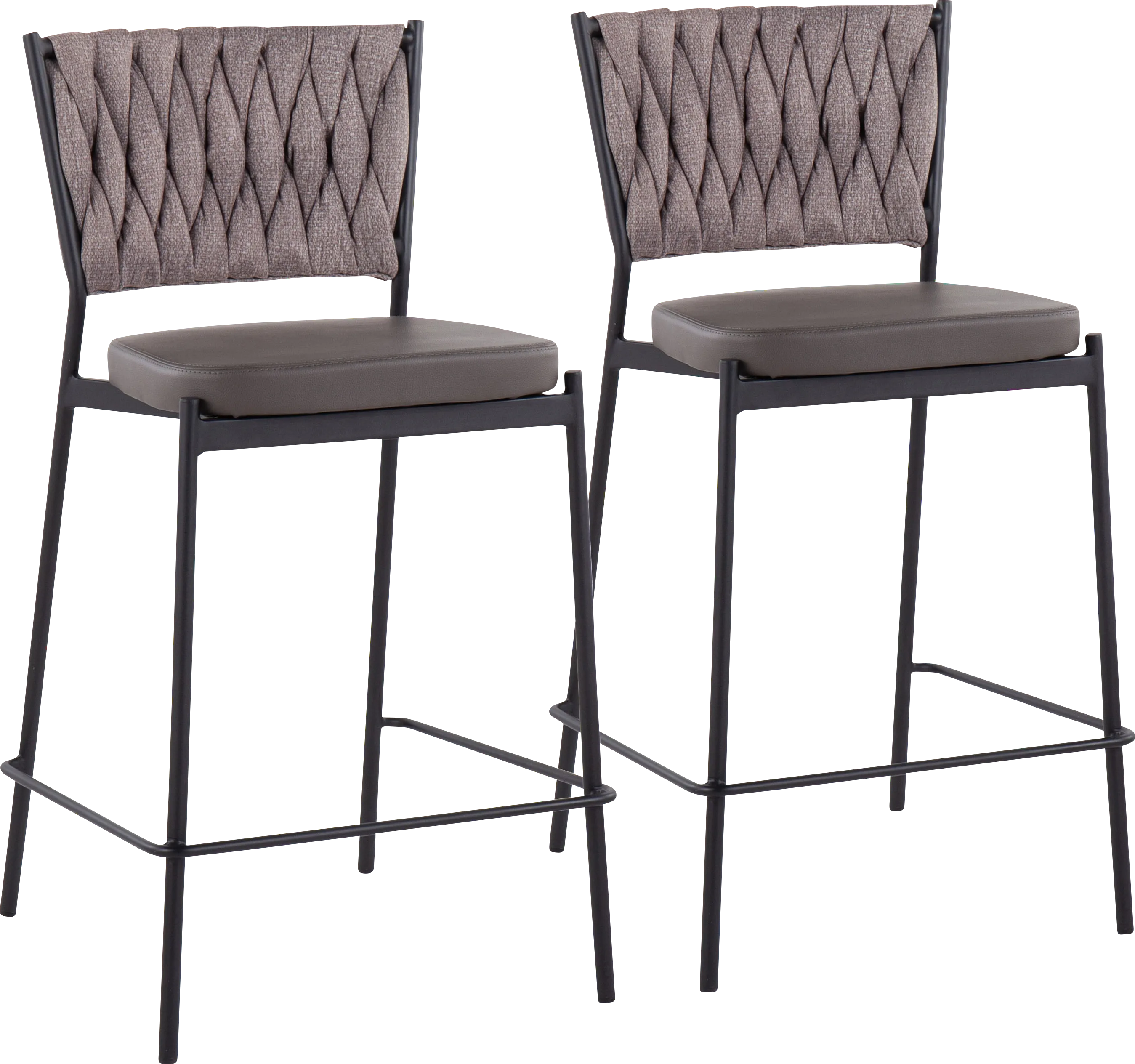 Portola Gem Brown Counter Height Stool, Set of 2 - Thumbnail - Image 1