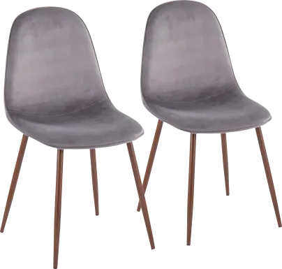 Faye Lane III Gray Side Chair, Set of 2