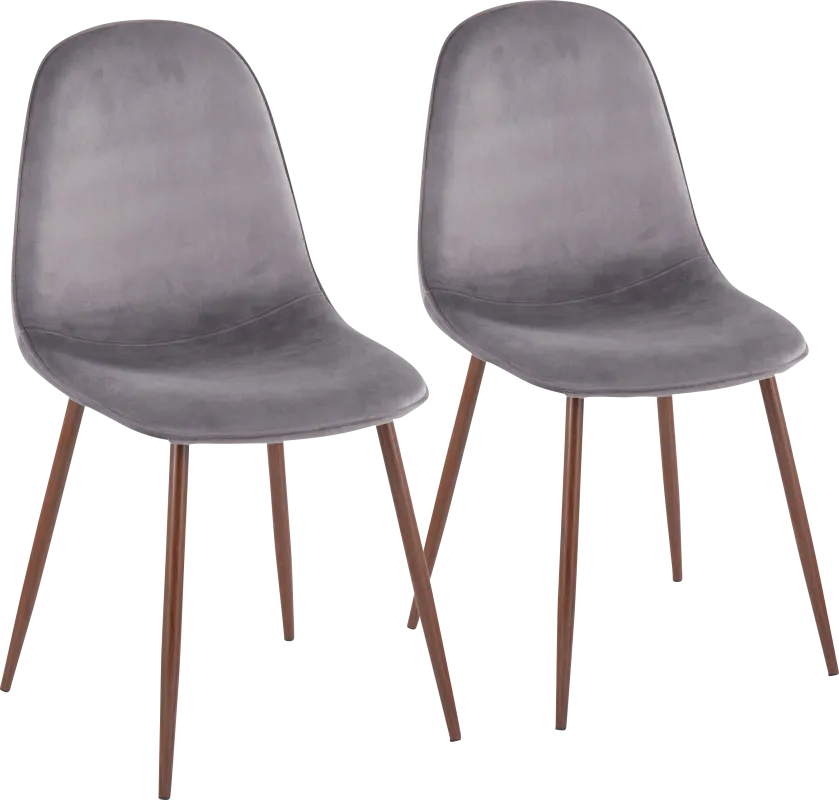Faye Lane III Gray Side Chair, Set of 2