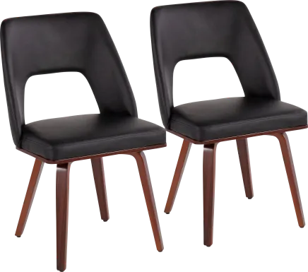 Raevalley Black Side Chair, Set of 2