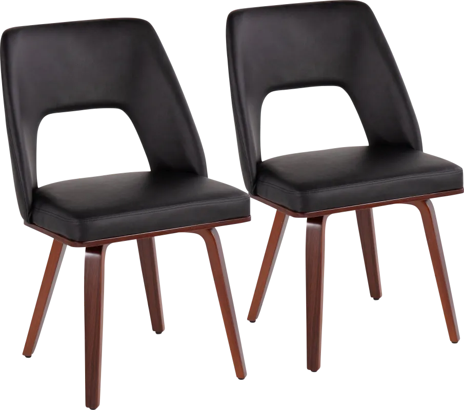 Raevalley Black Side Chair, Set of 2