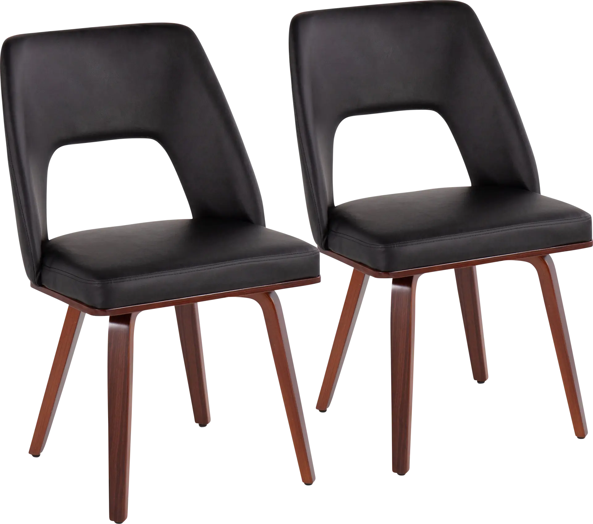 Raevalley Black Side Chair, Set of 2