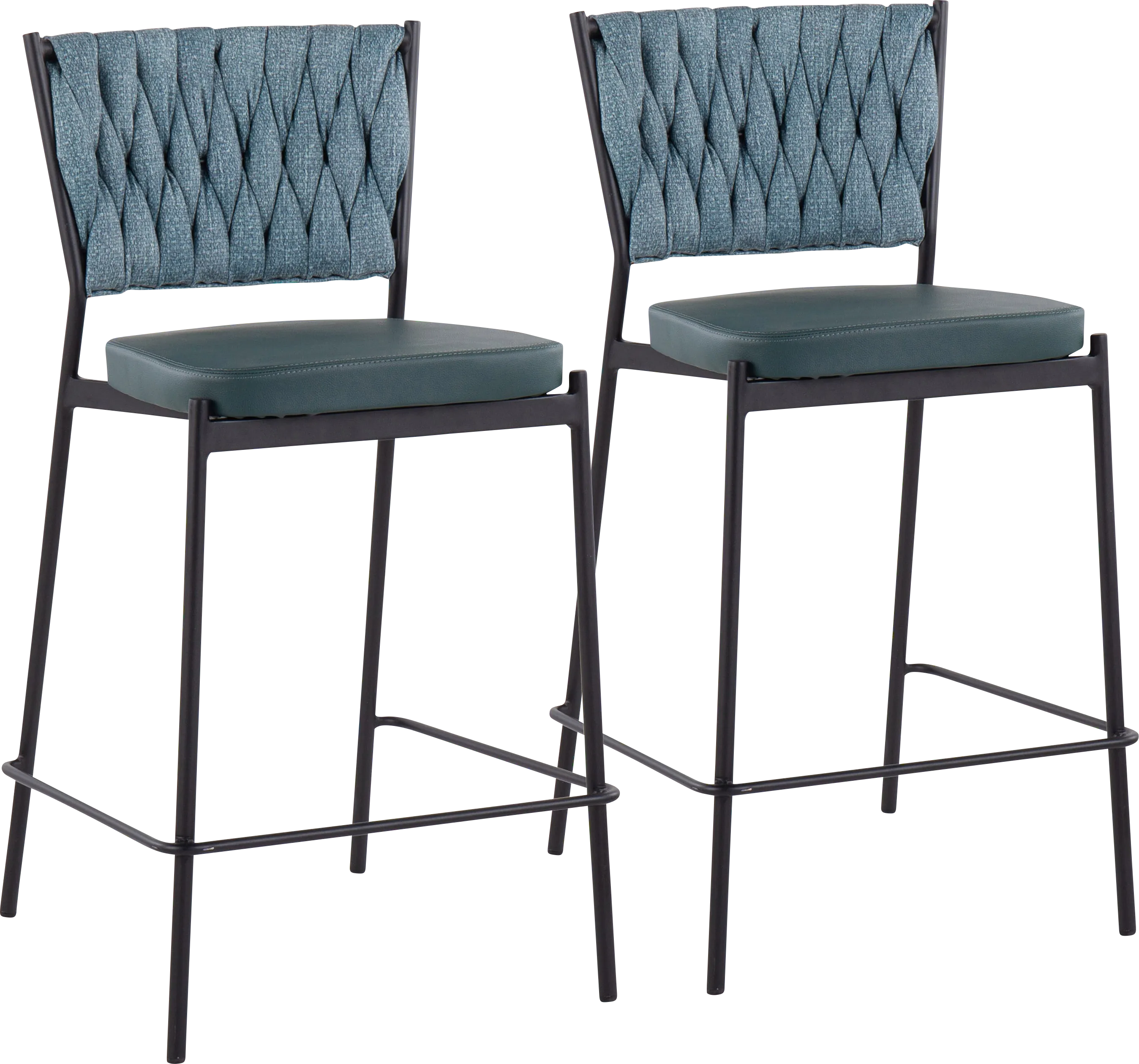 Portola Gem Green Counter Height Stool, Set of 2 - Thumbnail - Image 1