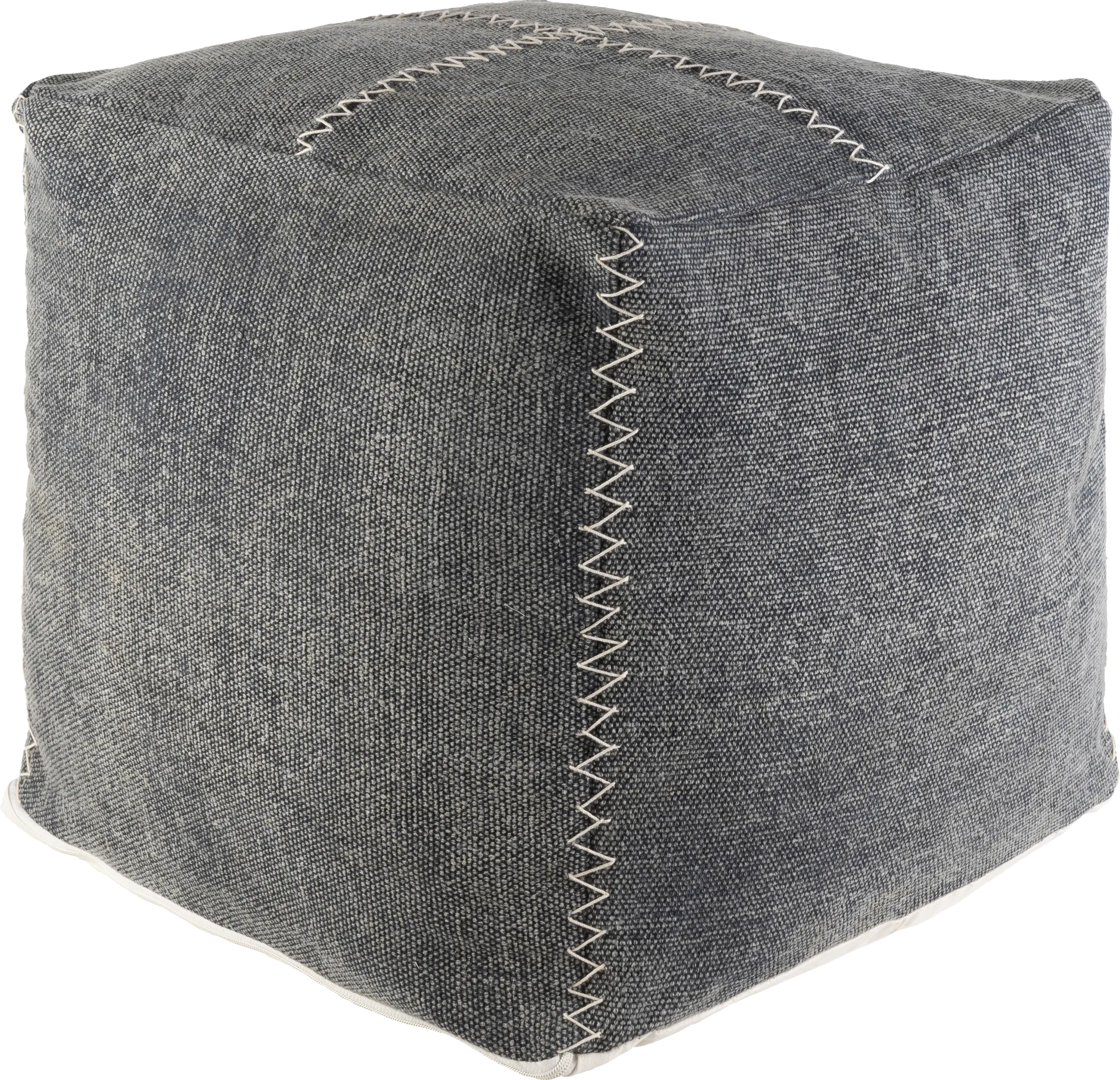 Canlish Gray Ottoman - Image 1