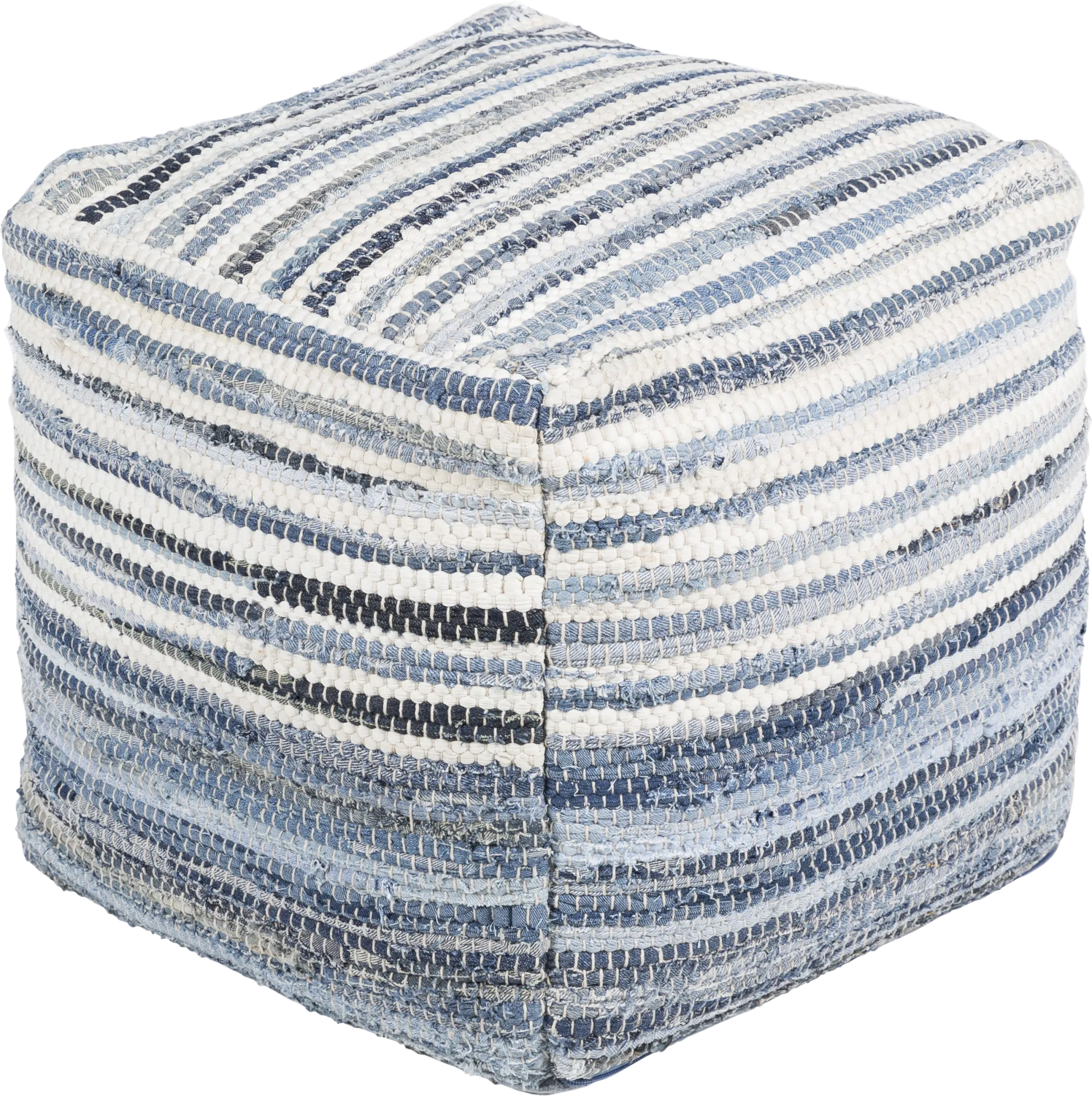 Abbotsfield Navy Ottoman - Image 1