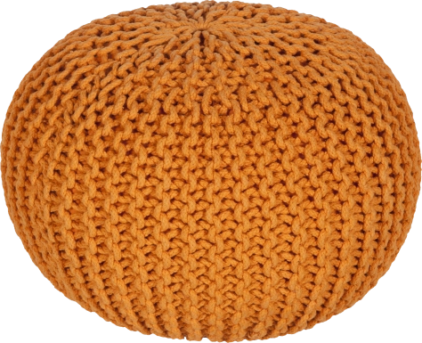 Adencliff Orange Ottoman