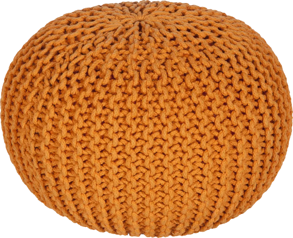 Adencliff Orange Ottoman