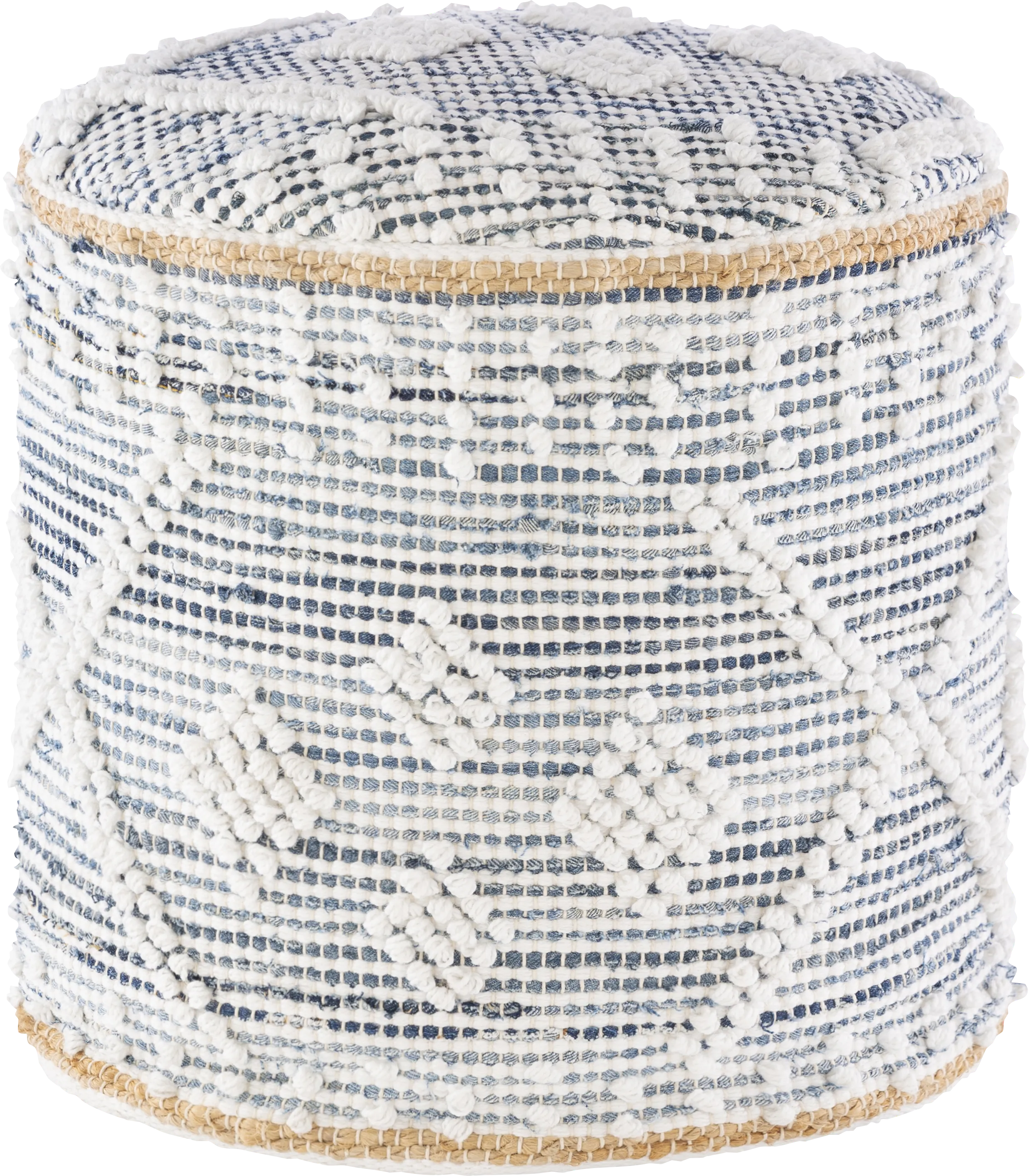 Aderno Denim Ottoman