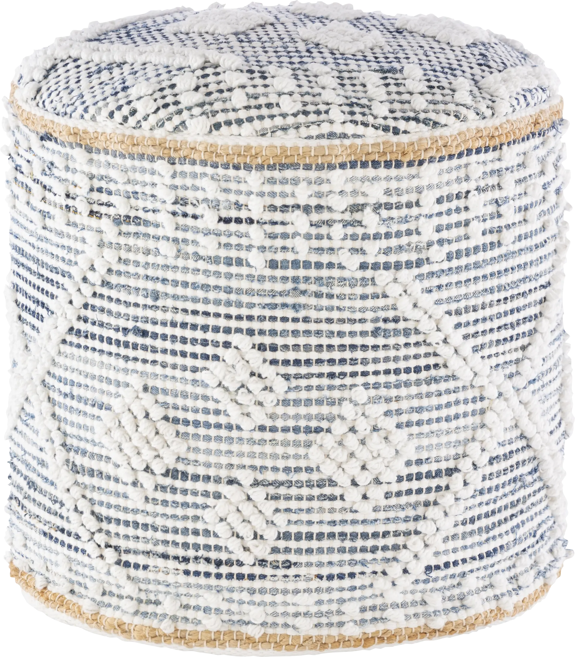 Aderno Denim Ottoman