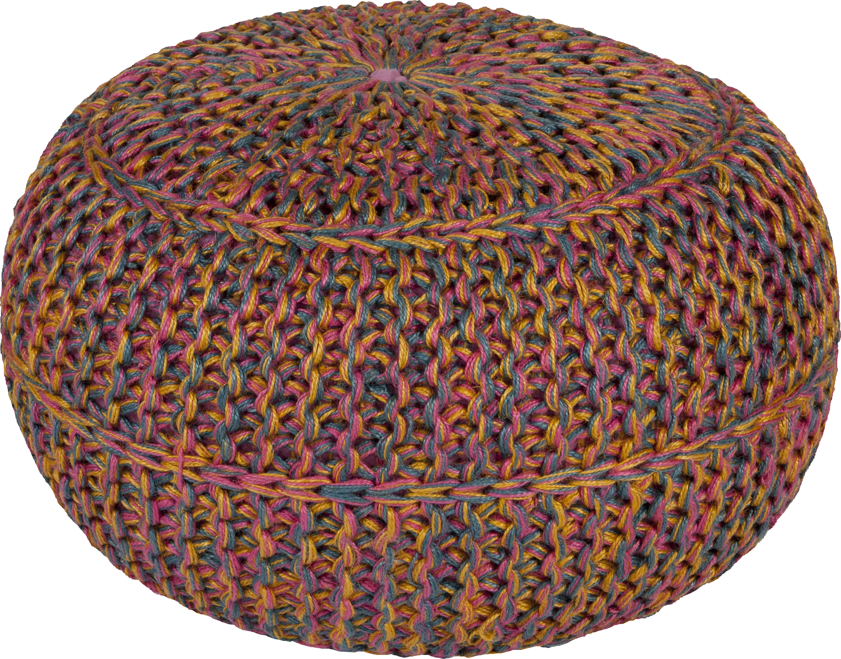 Airdrie Pink Ottoman - Thumbnail - Image 1