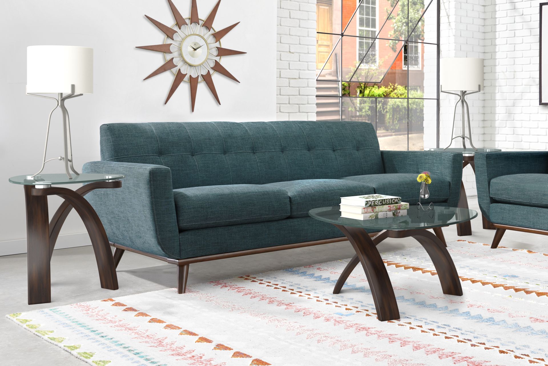 East Side Teal 4 Pc Living Room - Image 1