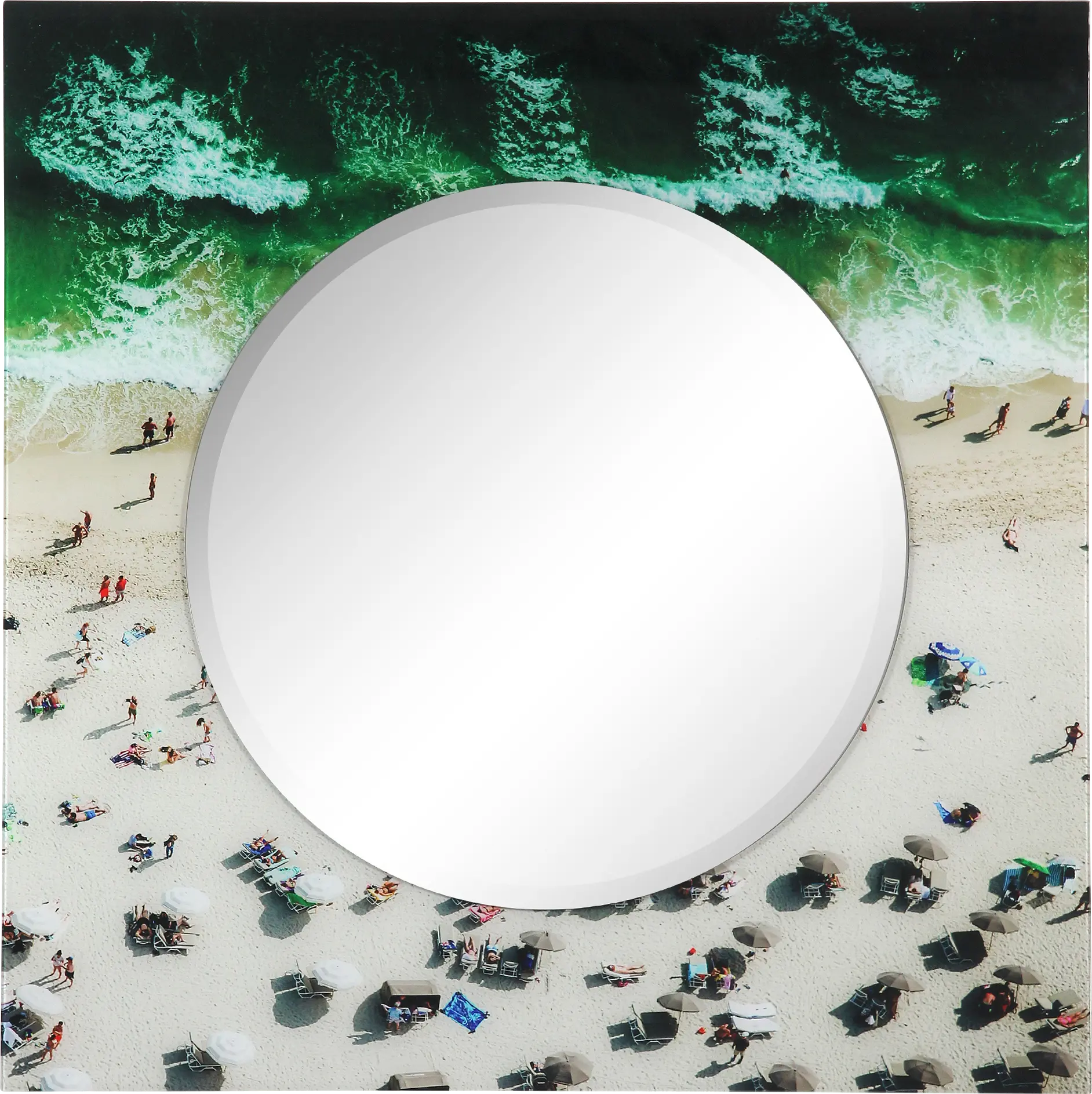 At The Shore Green Mirror