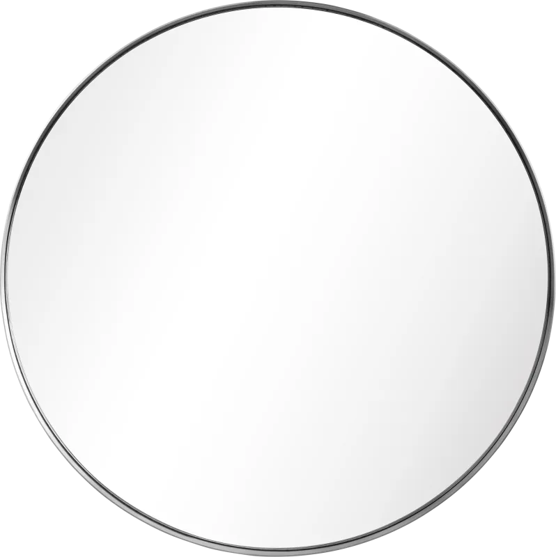Zaylee Silver Round Mirror