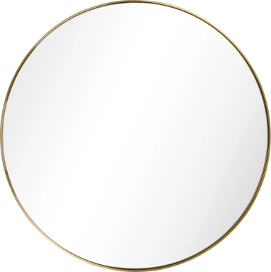 Zaylee Gold Round Mirror