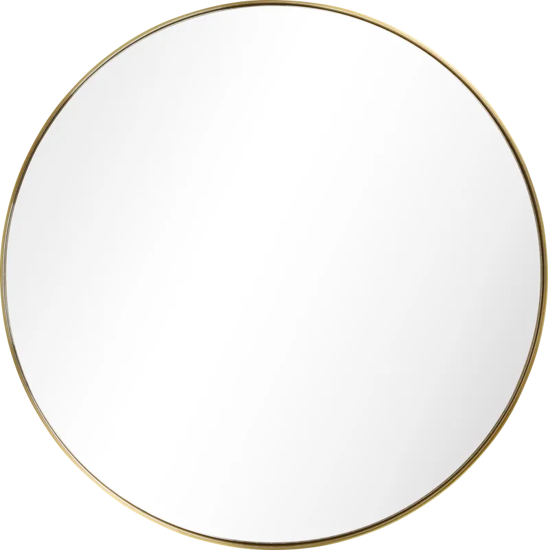 Zaylee Gold Round Mirror