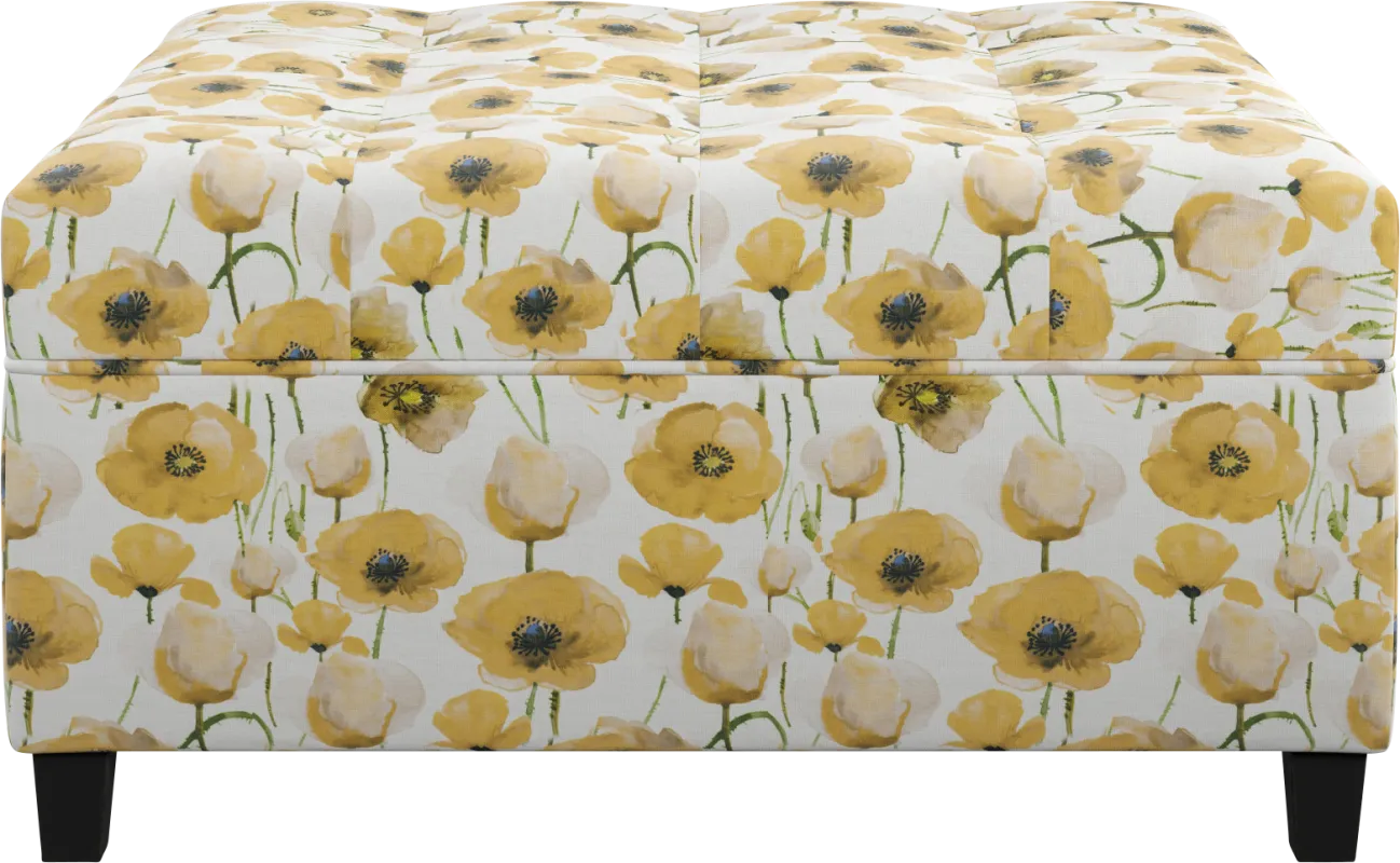 Colwood Yellow Storage Ottoman