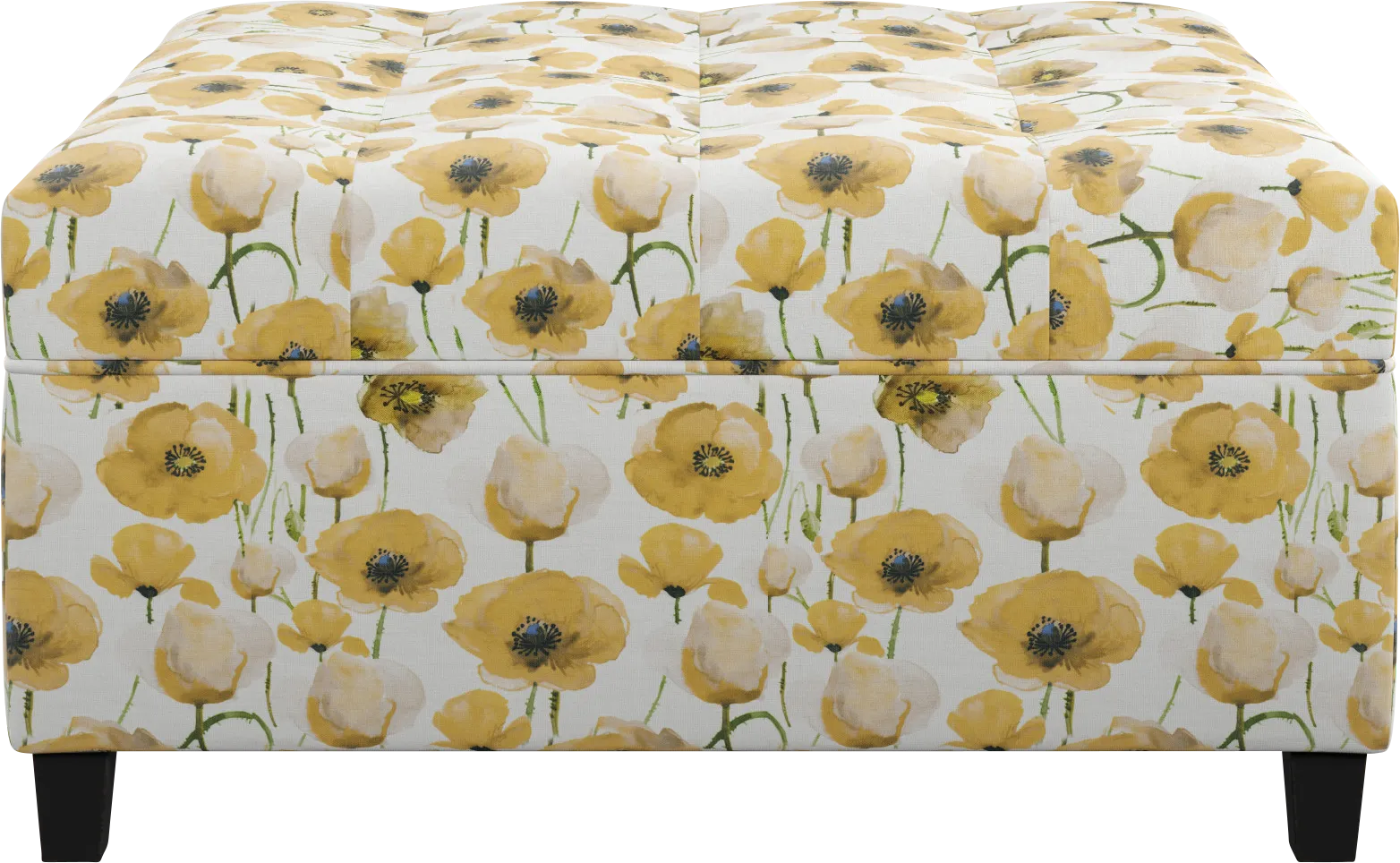 Colwood Yellow Storage Ottoman - Image 1