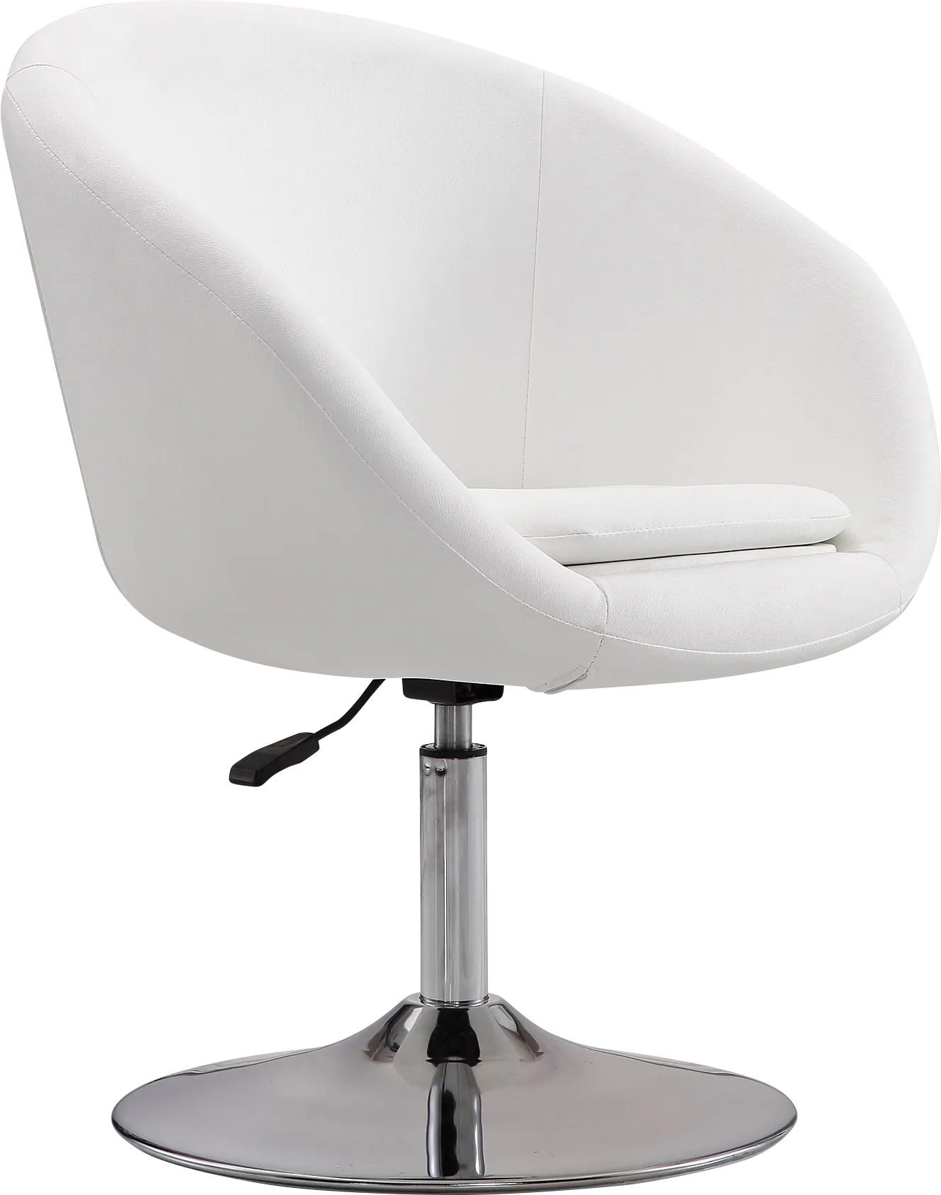 Amparoo White Swivel Accent Chair - Thumbnail - Image 1
