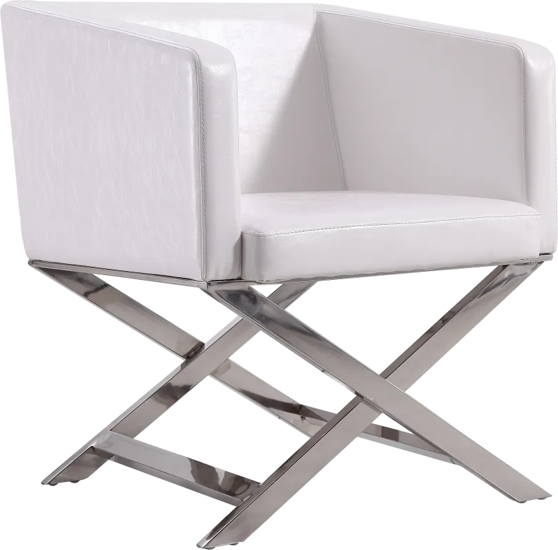 Amyjane White Accent Chair